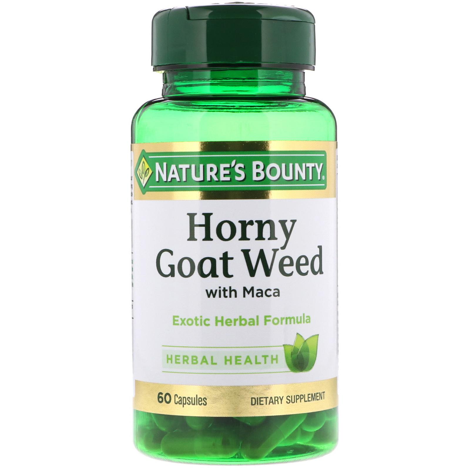 Natures Bounty-HornyGoatWeed With Maca--60 Capsules