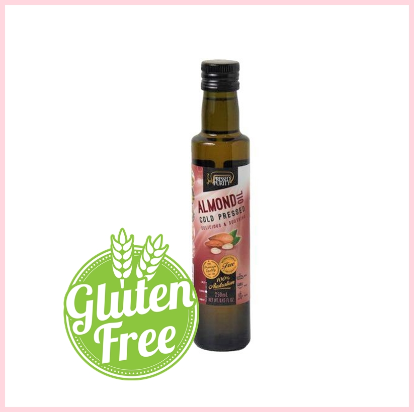 น้ำมันอัลมอนด์ Pressed Purity almond oil 200ml อัลมอนด์ น้ำมันสกัดเย็น ดูแลผิว บำรุงผม ทำ น้ําสลัด เพื่อสุขภาพ คุมน้ำหนัก rich vitamin good for salad dressing or skin care