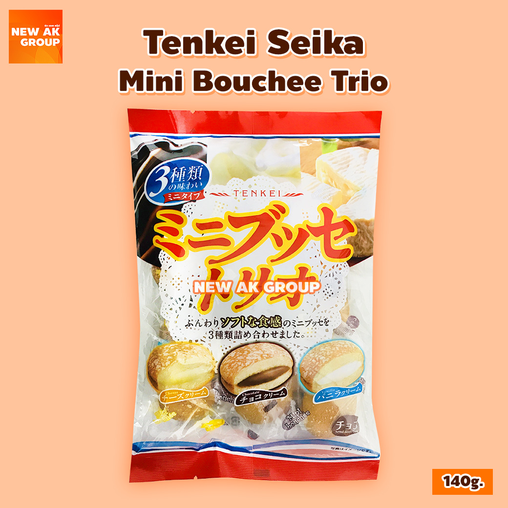 Tenkei Mini Bouchee Trio - ขนมเค้กสอดไส้ครีม 3 รสชาติ