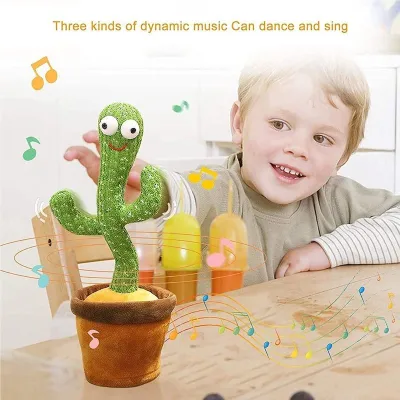 🔥พร้อมส่งจากไทย🔥กระบองเพชรเต้นได้ 120 เพลงอัดเสียงได้ร้องเพลงได้ตุ๊กตาเต้นต้นกระบองเพชร dancing Cactus toy