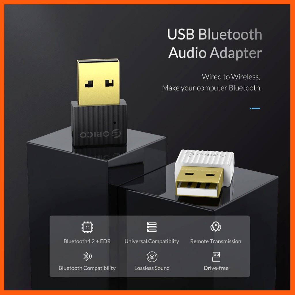 ✨✨#BEST SELLER🎉🎉 Half YEAR SALE!! ORICO (BTA-421) Bluetooth 4.2+ EDR Audio Mini Wireless USB Adapter Bluetooth Dongle Music Sound [BTA-421] เคเบิล Accessory สาย หูฟัง usb ตัวรับสัญญาณ HDMI เสียง TV ระบบสี แสง จอถาพ บันเทิง