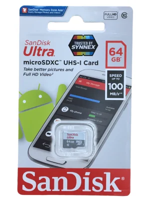 SanDisk 64GB MicroSDXC UHS-I Card Ultra Class10 Speed 100MB/s** เมมโมรี่การ์ดแท้