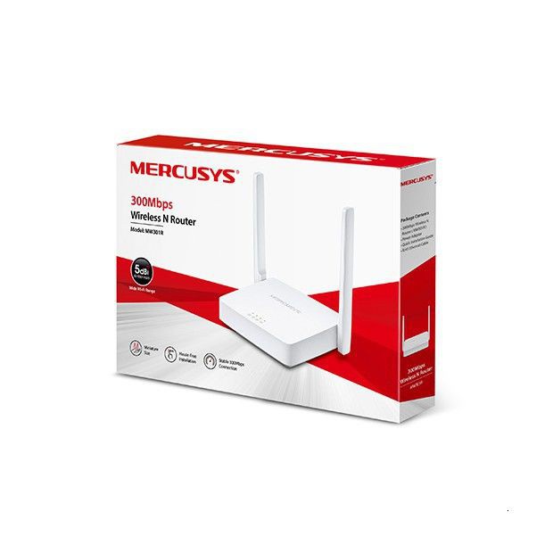 DiscountNetwork Components☁Mercusys MW301R 300Mbps Wireless N Router Two 5dBi Antennas | WiFi