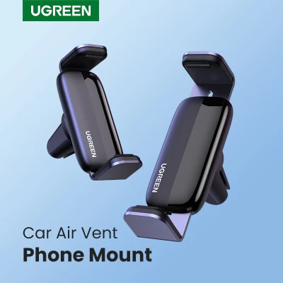UGREEN Universal Car Holder Mobile Phone Adjustable Car Air Vent Mount Holder Cradle for VIVO, OPPO, iPhone Huawei Black