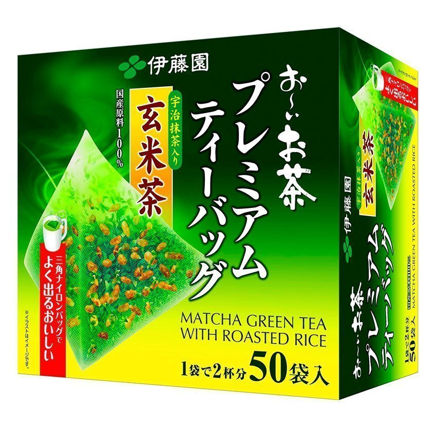 ITOEN Matcha Green Tea and Roasted Rice Oi Ocha (Japan Imported) อิโตเอ็น ชาเขียว ข้าวคั่วญี่ปุ่น ชนิดซอง 2g. x 50ซอง