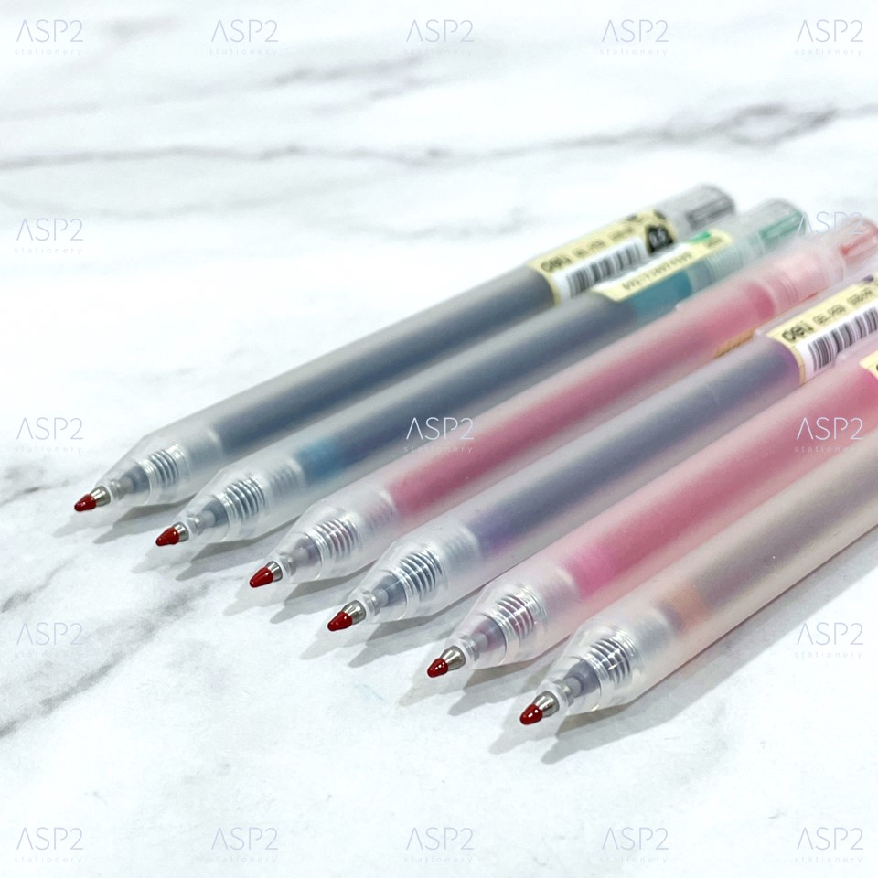 ปากกาเจลสี เดลี่ Deli GEL PEN รุ่น Delight G118PR ขนาด 0.5 มม. ปากกาสี ปากกาหมึกเจล แบบกด (1