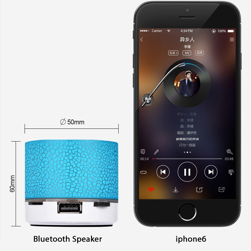 Portable Wireless Mini Bluetooth Speaker for Mobile Phone Car Audio ...