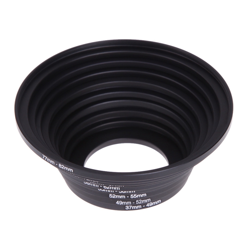 18 Pcs Step Up Down Lens Filter Ring Stepping Adapter Set 37 - 82mm Para Canon Para Câmera Metal