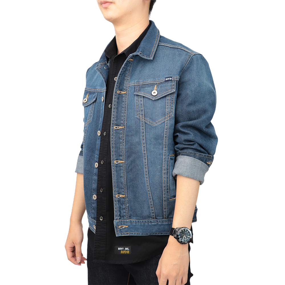 เสื้อแจ็คเก้ตยีนส์สีเดนิม - BOVY JACKET JEANS รุ่น 9034 | Lazada.co.th