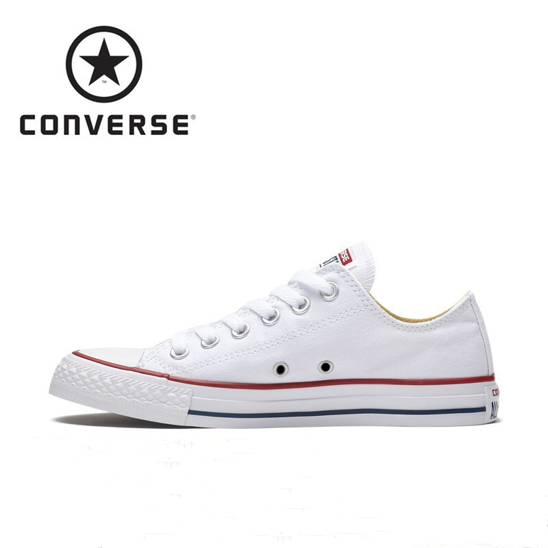 (ลดราคาพิเศษ) Converse classic all star canvas shoes men and women sneakers low classic Skateboarding Shoes รุ่นฮิต สีขาว รองเท้าผ้าใบ คอนเวิร์ส ได้ทั้งชายหญิง