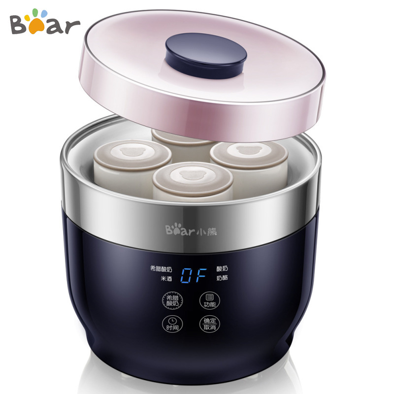 MIP387 Bear Yogurt Machine Yogurt Rice Wine Machine Cheese Functional Glass Liner + Cup-Dividing