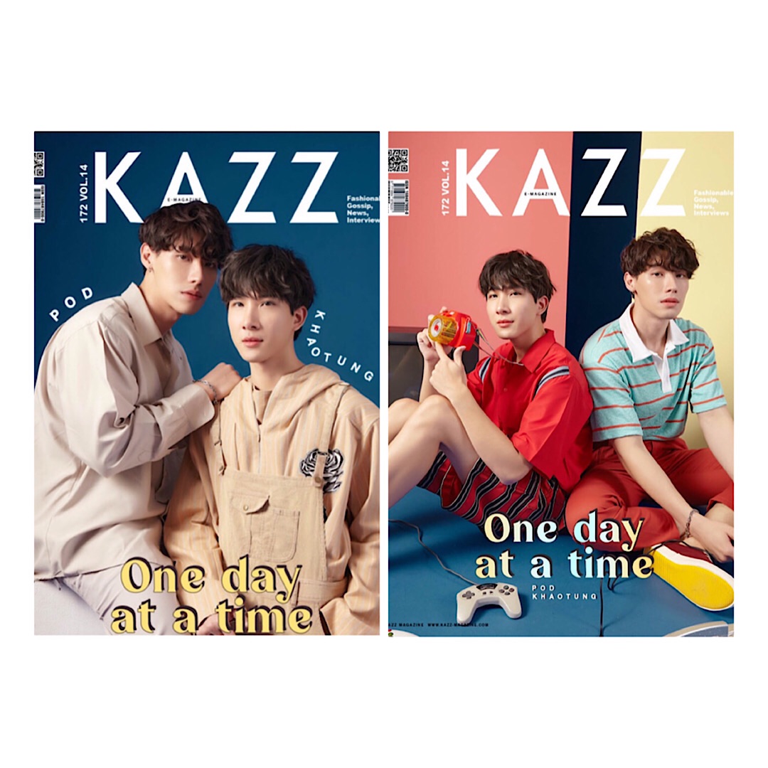ขายนิตยสารมือหนึ่ง ปกคู่ KAZZ 172 POD-KHAOTUNG ปก A + ปก B #ป๊อดข้าวตัง #ต้นหนชลธี (แถม Photocard 2 ใบ) ราคา 598 บาท