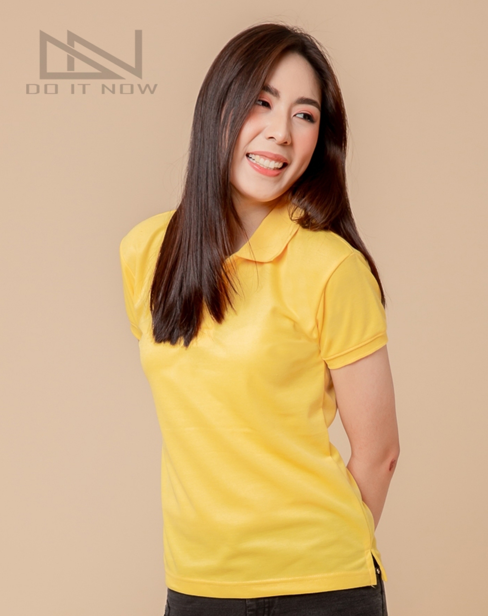 เสื้อโปโลสีเหลือง แขนจั๊ม หญิง By Do it now สินค้าคุณภาพ จากแห่งผลิตโดยตรง!! #มีเก็บปลายทาง #