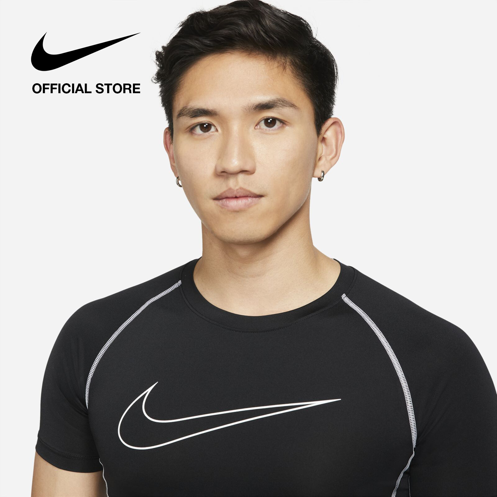 Nike Men's Pro Dri-FIT Tight Fit Short-Sleeve Top - Black เสื้อแขนสั้นผู้ชายทรงรัดรูป Nike Pro Dri-FIT - สีดำ