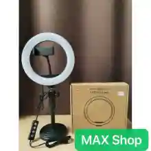 ภาพขนาดย่อของภาพหน้าปกสินค้าMAX Shop ขาตั้งไฟไลฟ์สดขาเหล็ก+หลอดไฟLED26cmพร้อมที่จับมือถือ จากร้าน Max Shop889 บน Lazada