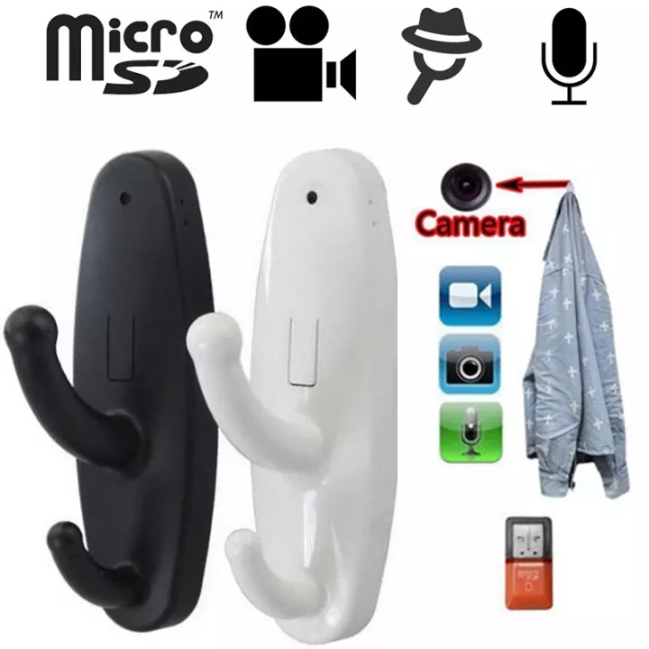 【พร้อมส่งจากไทย/COD】100% Original Mini Hidden Spy Camera Clothes Hook Camera HD Hanger Disguised Camcorder Motion Detection Monitor DVR Home Surveillance Nanny Camera