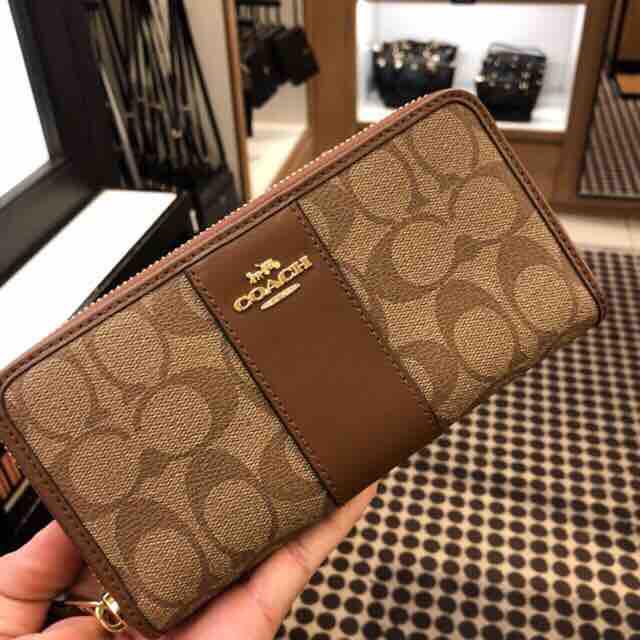 NWT COACH F 54630 Signature PVC Leather Accordion Wallet