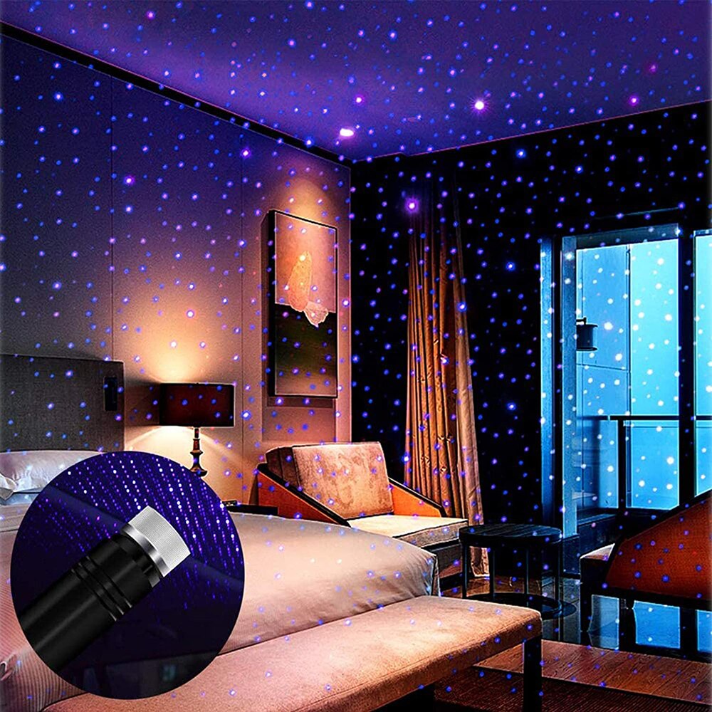 USB Star Projector Night Light Romantic Starry Sky Projector Car Light