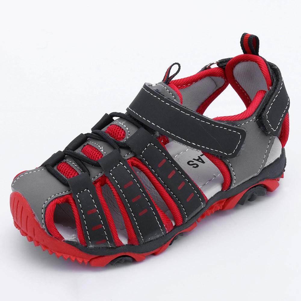 Ge-store Children S Fashion Sandals Boys Beach Shoes Buckle Baby Sandals Outdoor Kids Non Slip Flat