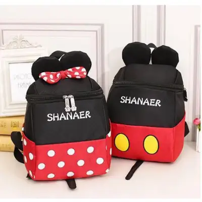 Ready Stock Kindergarten Kid Children Child School Bag Anti Lost Mickey Minnie Backpack