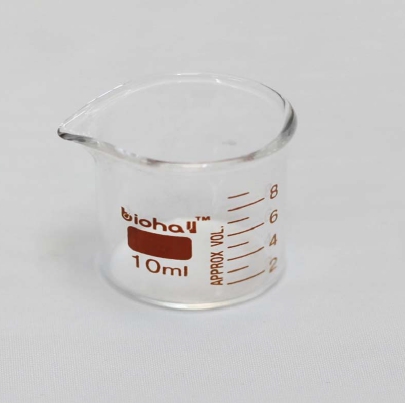 Beaker glass Low Form 10 ml #BLS.1000.02 BIOHALL  รหัสสินค้า 01-BH05-06