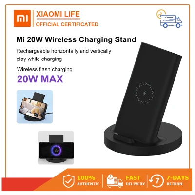 แท่นชาร์จไร้สาย Mi 20W Wireless Charging Stand Compatible with QI standard ที่ชาร์จไร้สายแบบตั้งโต๊ะ Mi Desk Wireless Charger เหมาะสำหรับ Xiaomi 11 proและรุ่นอื่น ๆ