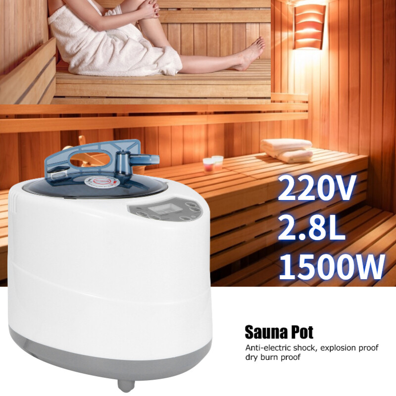 【สิ่งดีๆแนะนำ】2.8L 1500W เครื่องกำเนิดซาวน่าสำหรับเต็นท์สปา Body Therapy Fumigation Machine Home Steamer Therapy EU 220V