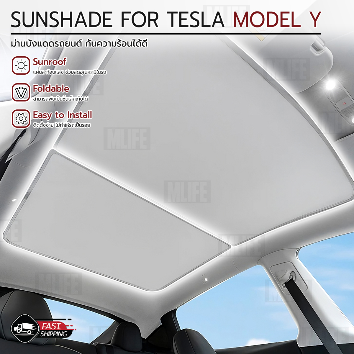 Tesla model deals y sunroof