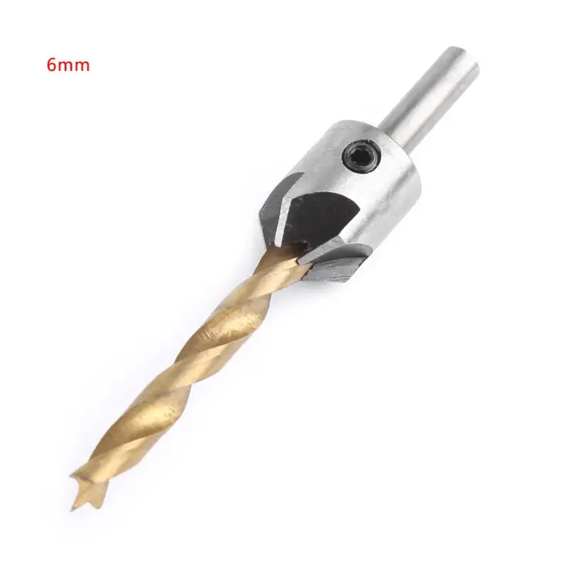 ภาพสินค้า3 - 10mm 5 Flute Cosink Drill Bit HSS Reamer Woodworking Chamfer จากร้าน I Computer Store บน Lazada ภาพที่ 3