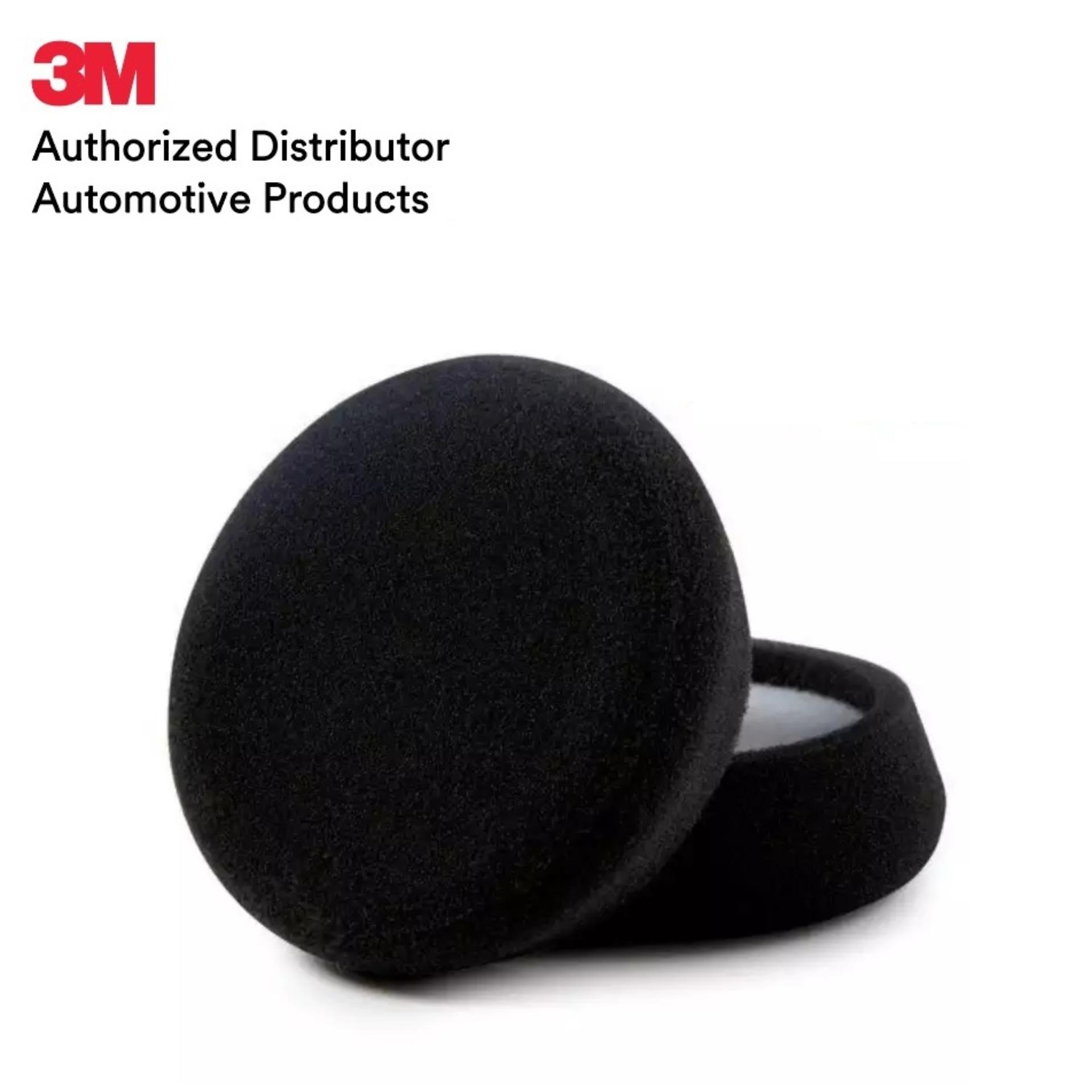 3M 30042 FOAM PLSH PAD 4IN (2PADS) โฟมขัดละเอียดสีดำขนาด 4นิ้ว หลังสักหลาด (บรรจุ2แผ่น)