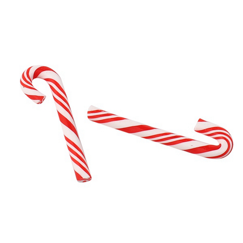 100pcs Red And White Handmade Christmas Candy Cane Miniature Food