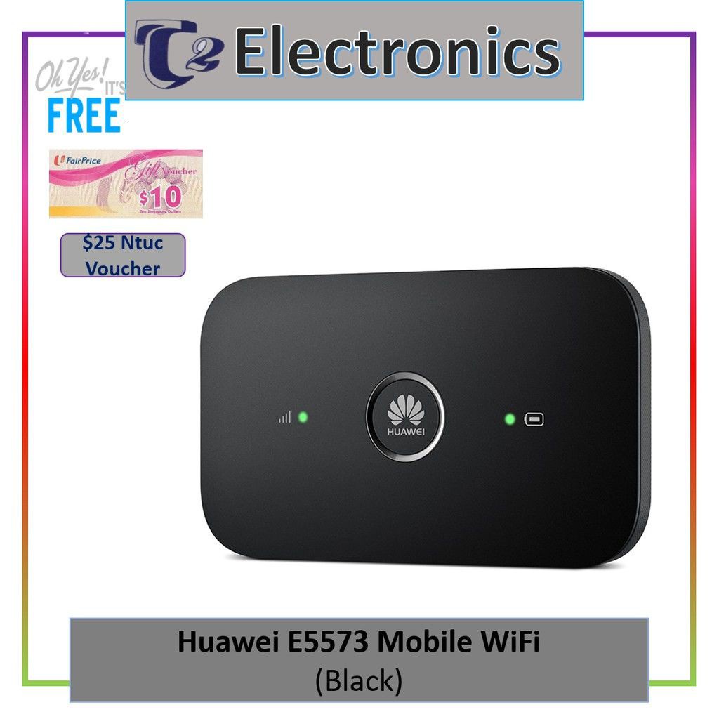 DiscountHuawei E5573s-320 Cat4 150mbps Wireless Mobile Wifi Router *Free $25 Ntuc Voucher - T2 Electronics