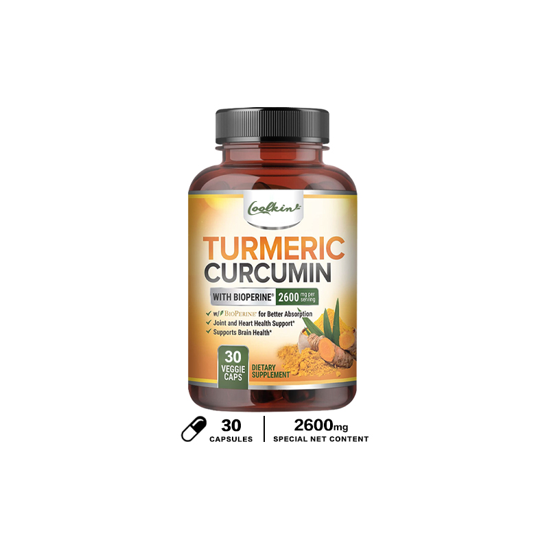 2600MG-ผงขมิ้น-Curcumin 95% Piperine (สารสกัดจากพริกไทยดำ)-30/60/120 ...