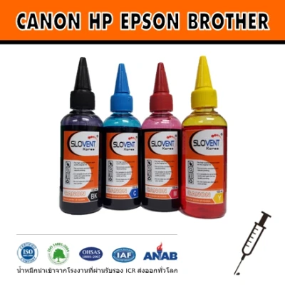 SLOVENT น้ำหมึกเติม INKJET REFILL 100 ml. เติมได้ทุกรุ่น Canon HP Epson Brother