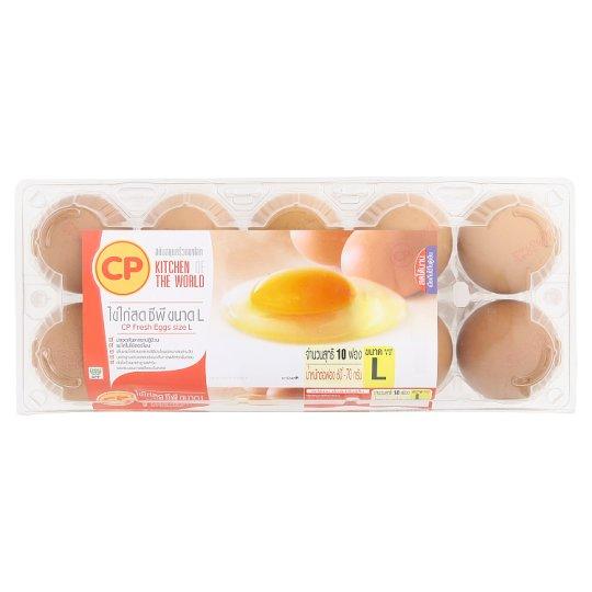 ซีพี ไข่ไก่สด เบอร์ 1-2 ขนาดใหญ่ 10 ฟอง/CP Chicken eggs size 1-2, 10 large eggs