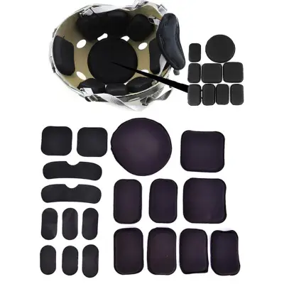19Pcs/set Tactical Military Helmet Pads Hunting Helmet Protective Pad EV