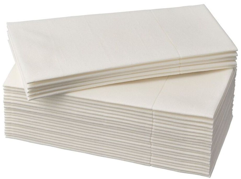 MOTTAGA Paper napkin, white 38x38 cm/ 25 pieces (มอตทากา กระดาษเช็ดปาก, ขาว 38x38 ซม./25 ชิ้น)