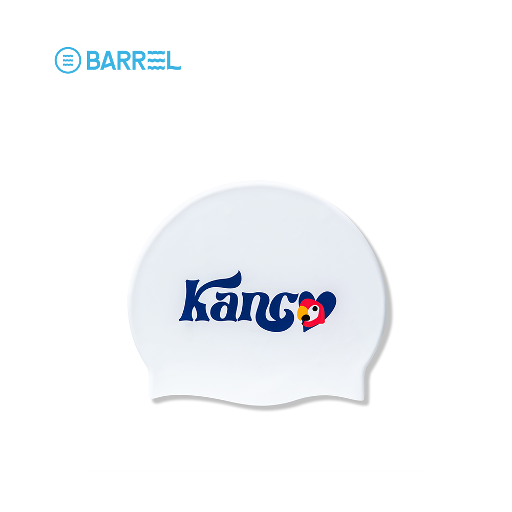 BARREL X KANCO SWIM CAP - WHITE หมวก หมวกว่ายน้ำ หมวกว่ายน้ำ