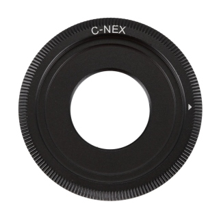 Black c mount lens for sony nex-5 nex-3 nex5 nex-c3 nex-vg10 adapter c-nex 1