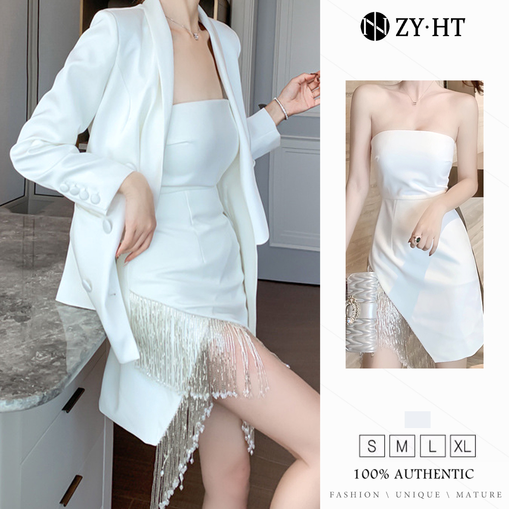 FDH TOP★ZY.HT EraVogue เดรสผู้หญิง เดรสสีขาว เดรสไปงานแต่ง เดรสมินิ เดรสผ้าสูท เดรสเซ็กซี่ เดรสออกงาน เดรสเซ็กซี่ เดรสเกาหลี ชุดออกงาน ชุดราตรี 9264 1207 ราคา 1,066 บาท*ส่งฟรี
