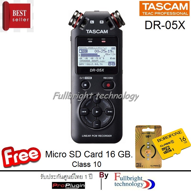 Tascam DR05X Stereo Handheld Digital Audio Recorder and USB Audio