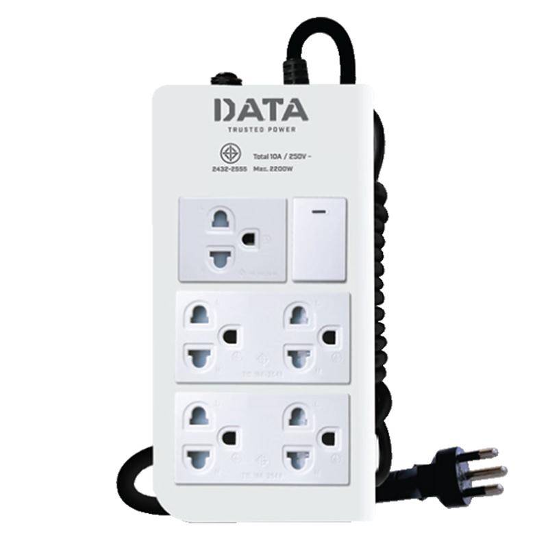 ดาต้า รางปลั๊กไฟ 5 ช่อง 1 สวิตซ์ 3 เมตร รุ่น DT5148-3M/Data strip, 5 sockets, 1 switch, 3 meters, model DT5148-3M