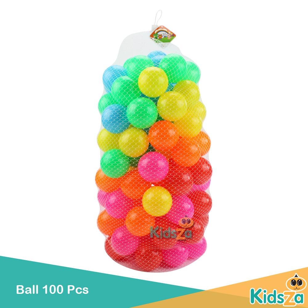 ลูกบอล 100 ลูก ปลอดสารพิษ รุ่นเนื้อหนาหลากสี ขนาด 3 นิ้ว