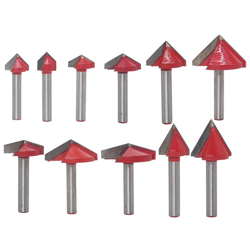 6Mm V Bit,Cnc Solid Carbide End Mill,Tungsten Steel Woodworking Milling Cutter,3D Wood Mdf