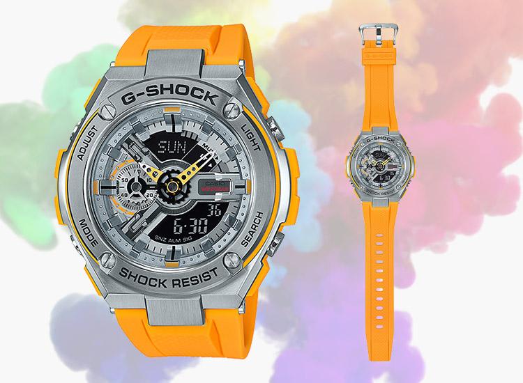 9ajf Casio Gst 410 CASIO G-SHOCK GST-410-9AJF G-STEEL イエロー