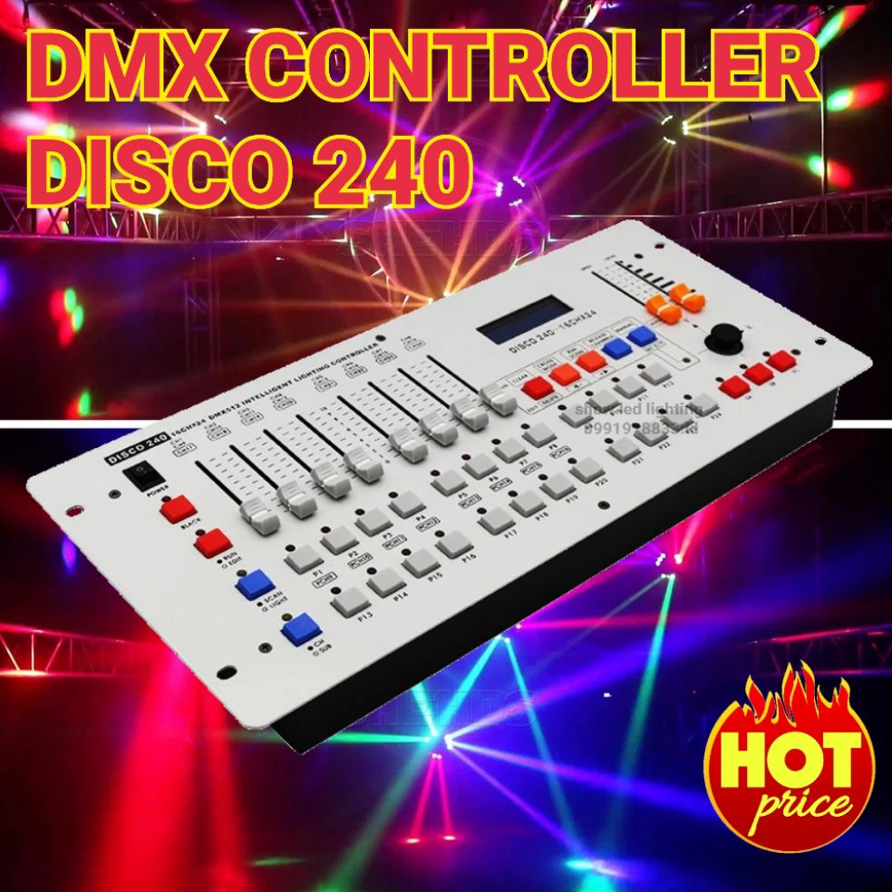DMX Controller Disco 240 บอร์ดคุมไฟเวที  ไฟพาร์ มูวิ่งเฮท ไฟเลเซอร์ดิสโก้ ไฟดิสโก้ ไฟเธค ไฟปาตี้