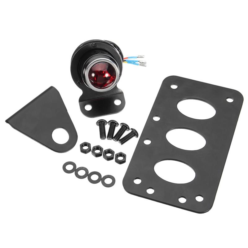 LED Side Mount License Plate Bracket With Tail Light – For Honda, Yamaha, Kawasaki, Suzuki