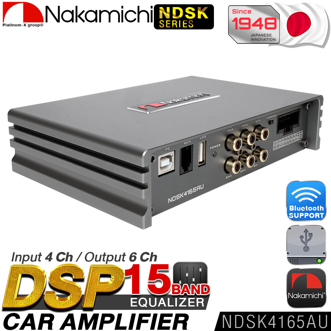 NAKAMICHI DSP AMPLIFIER NDS460 31BAND Bluetooth INPUT 4 chOUTPUT 6 ch ...