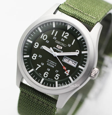 SEIKO sport automatic สายผ้า เรือนใหญ่ SNZG09K1 (ของแท้ รับประกันศูนย์ 1 ปี)