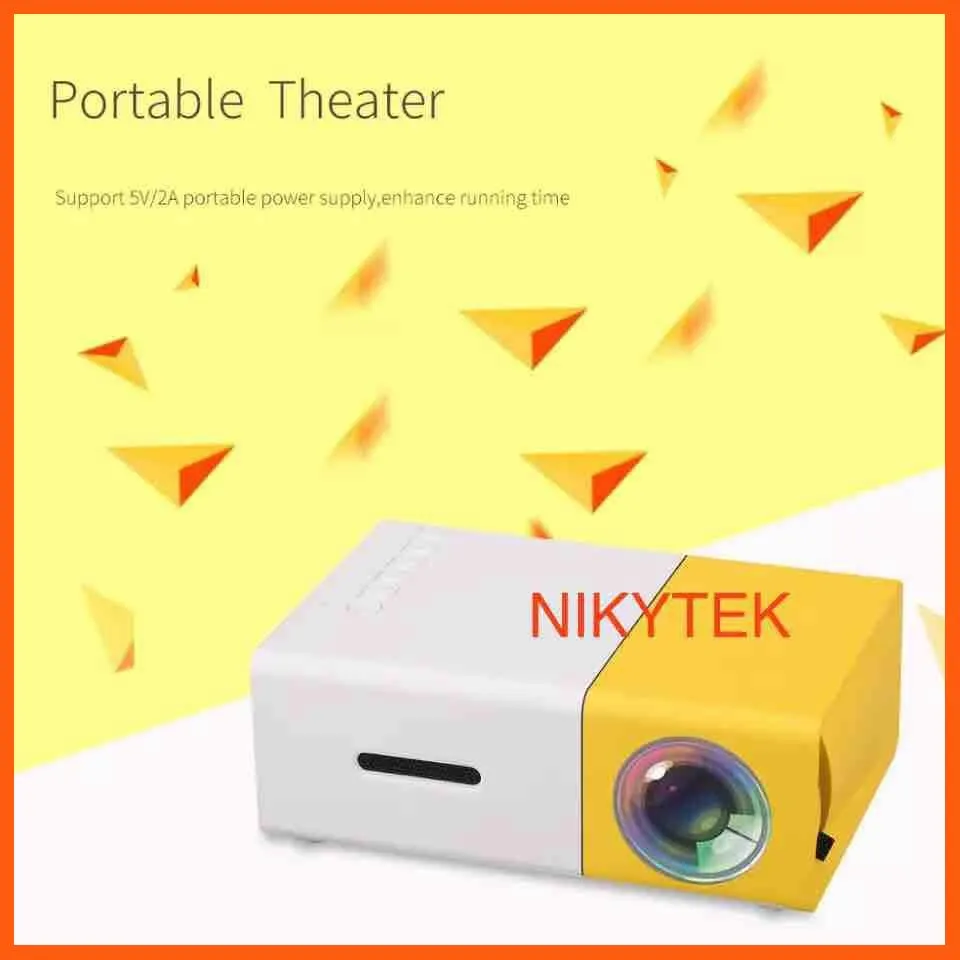 SALE Mini YG300 LCD Projector home theater with 3.5mm Audio/HDMI/USB/SD Inputs 400-600 Lumens 320 x 240Pixels สื่อบันเทิงภายในบ้าน โปรเจคเตอร์ และอุปกรณ์เสริม